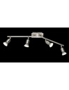 Lampada Soffitto 4 Faretti Spot GU10 Nimes Nichel Trio Lighting