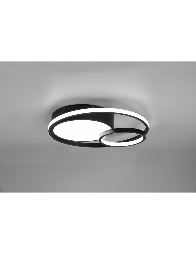 Lampada Soffitto Moderna Vuelta Nero 3 Led Dimmer 28w Trio Lighting