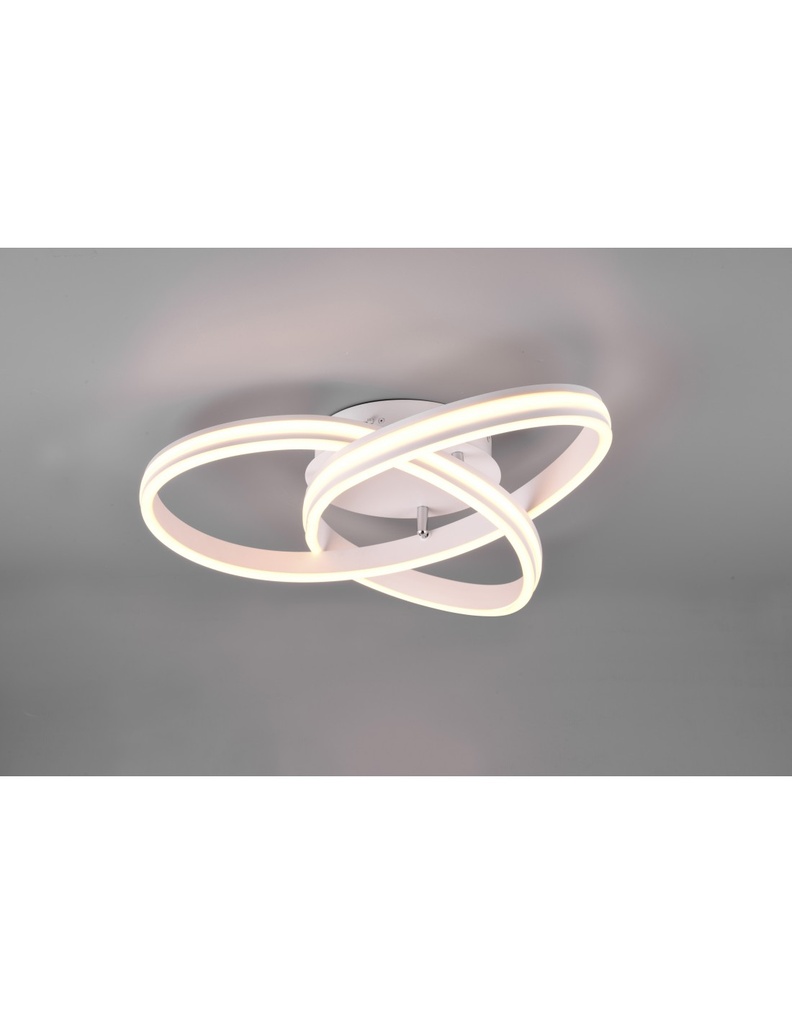 Lampada Soffitto Vortice Moderna Yara Bianco Led Dimmer Trio Lighting