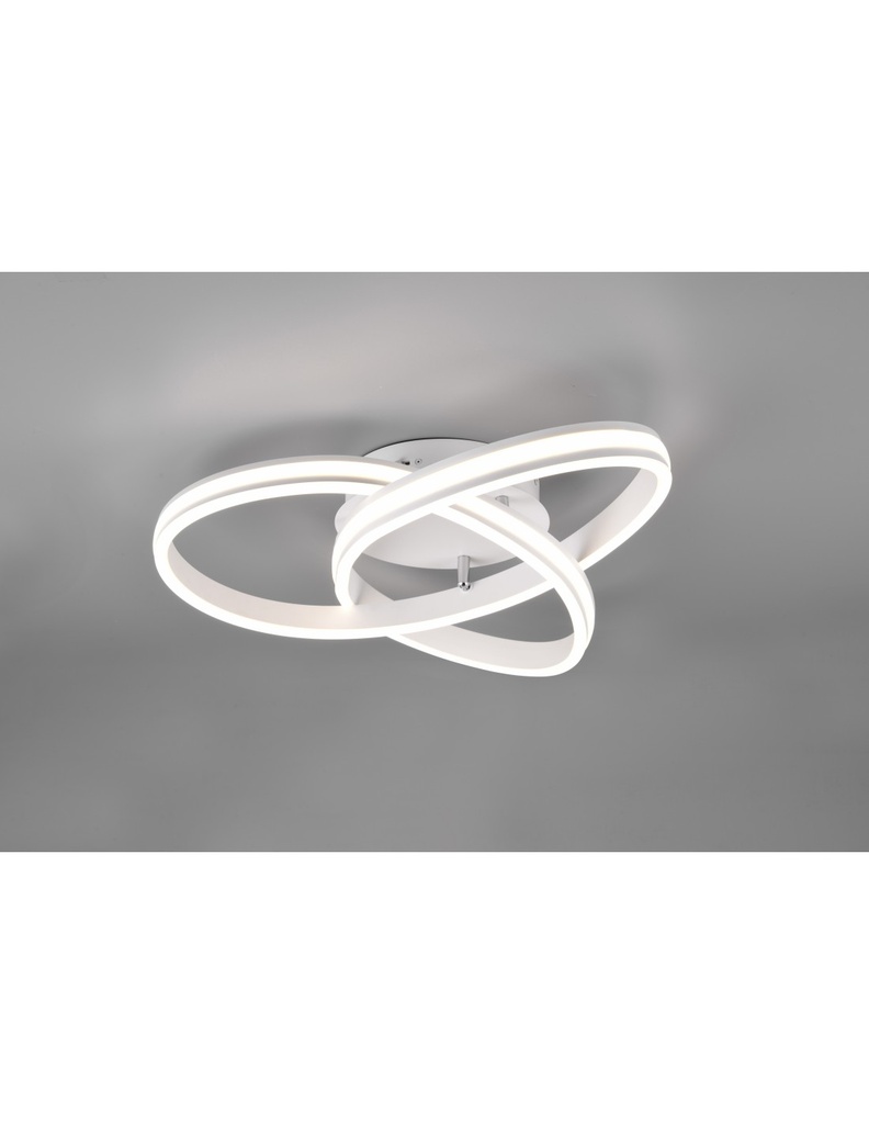 Lampada Soffitto Vortice Moderna Yara Bianco Led Dimmer Trio Lighting