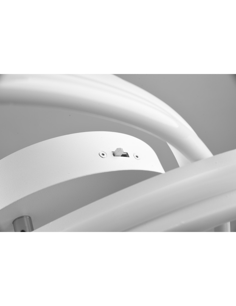 Lampada Soffitto Vortice Moderna Yara Bianco Led Dimmer Trio Lighting