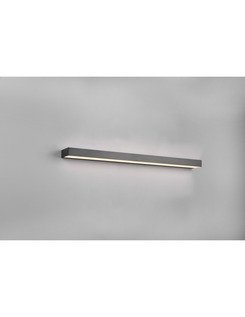 Lampada Specchio Bagno Doppia Emissione Led 13w Rocco Nero IP44 Trio Lighting