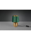 Lampada Tavolo Sophia Ceramica Oro Paralume Velluto Verde Ø16 cm Trio Lighting