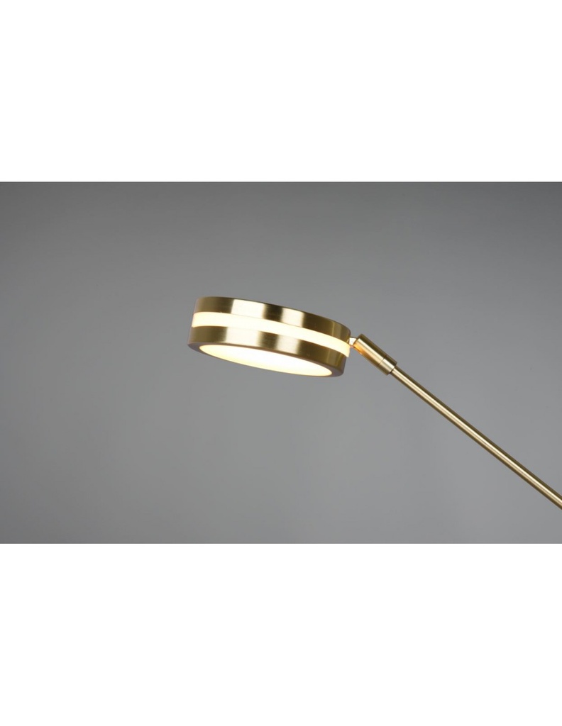 Lampada Terra Touch Dimmer Led Con Spot Da Lettura Franklin Ottone Satinato Trio Lighting