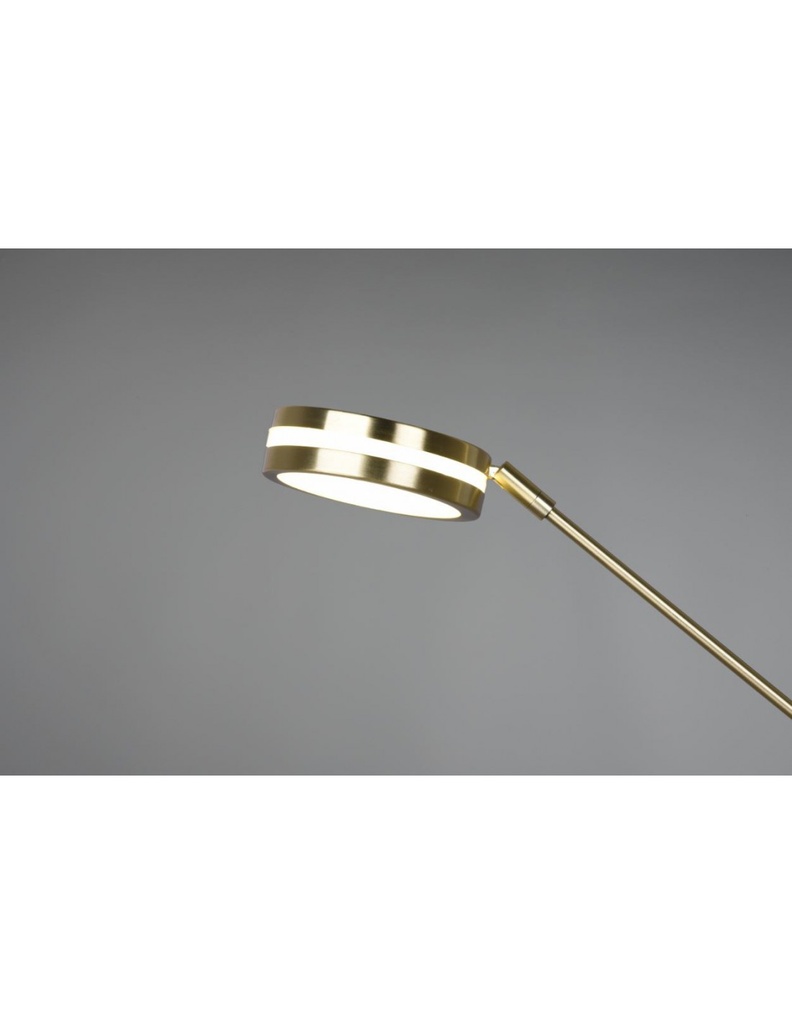 Lampada Terra Touch Dimmer Led Con Spot Da Lettura Franklin Ottone Satinato Trio Lighting