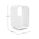 Lampada a led con piantana RIDLEY Bianco 25x28x h45 cm
