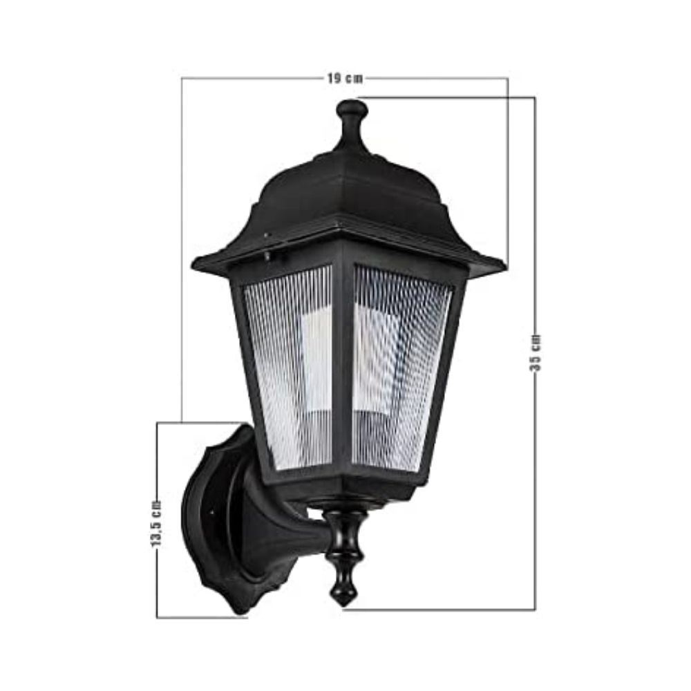 Lampada a parete abs nera triangolare MDL2826