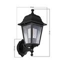 Lampada a parete abs nera triangolare MDL2826