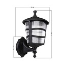 Lampada a parete abs nera triangolare MDL3114