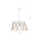 Lampada a sospensione  Evren ASZ1030 3 luci metallo bianco e corda