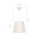 Lampada a sospensione Conic ASZ0778 in tessuto beige