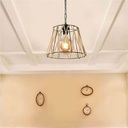 Lampada a sospensione Evren ASZ0881 metallo nero e corda