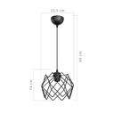 Lampada a sospensione Koza MDL3852 gabbia nero