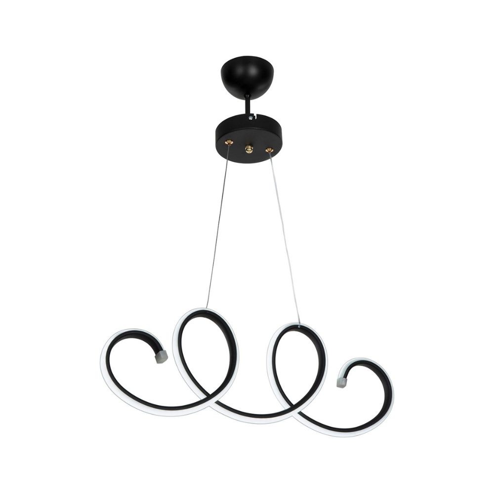 Lampada a sospensione LED Afra forma spirale nera MDL4441