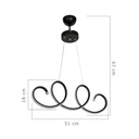 Lampada a sospensione LED Afra forma spirale nera MDL4441