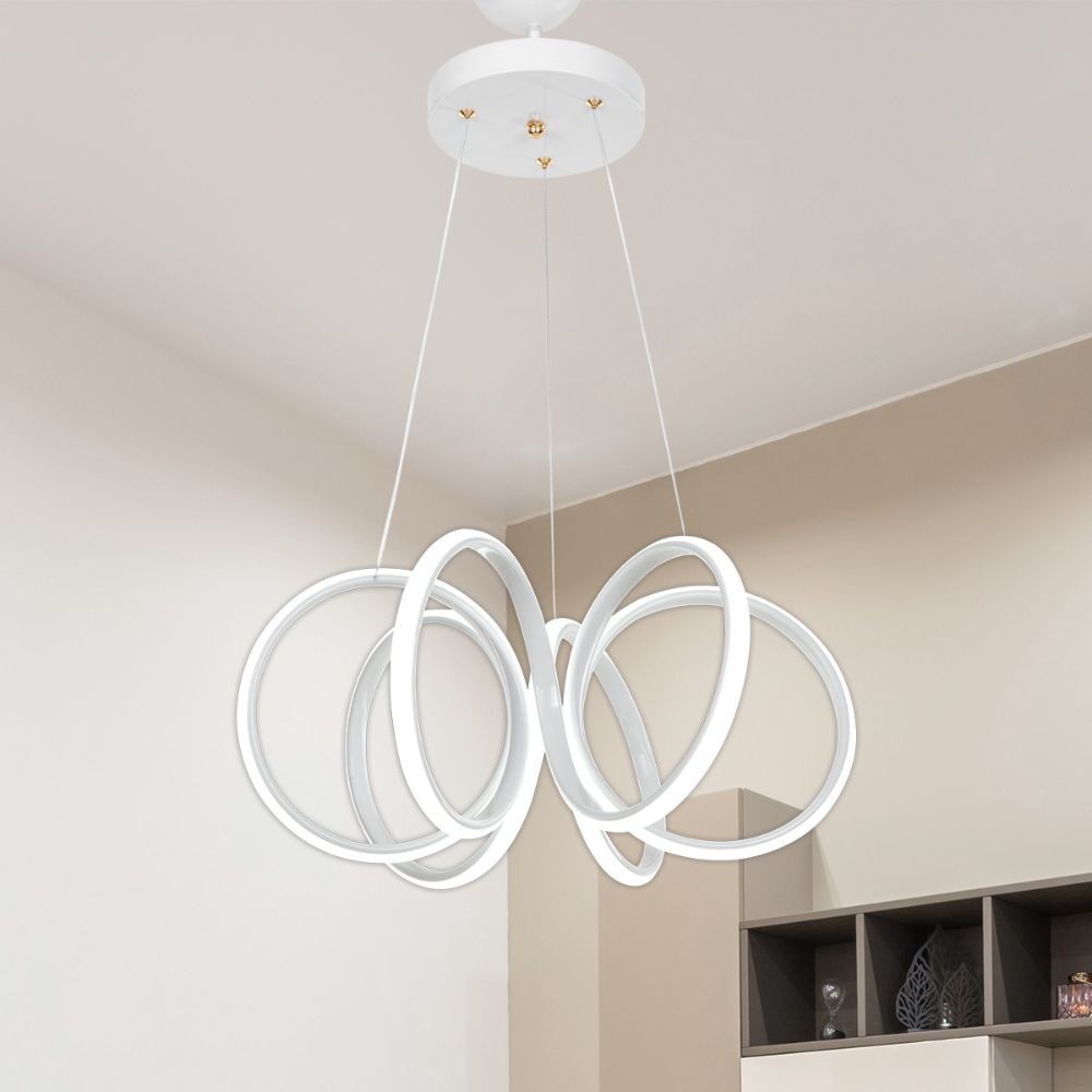 Lampada a sospensione LED Ilya forma spirale bianca MDL4439