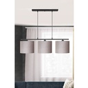 Lampada a sospensione Medusa ASZ1532 con paralumi tessuto beige