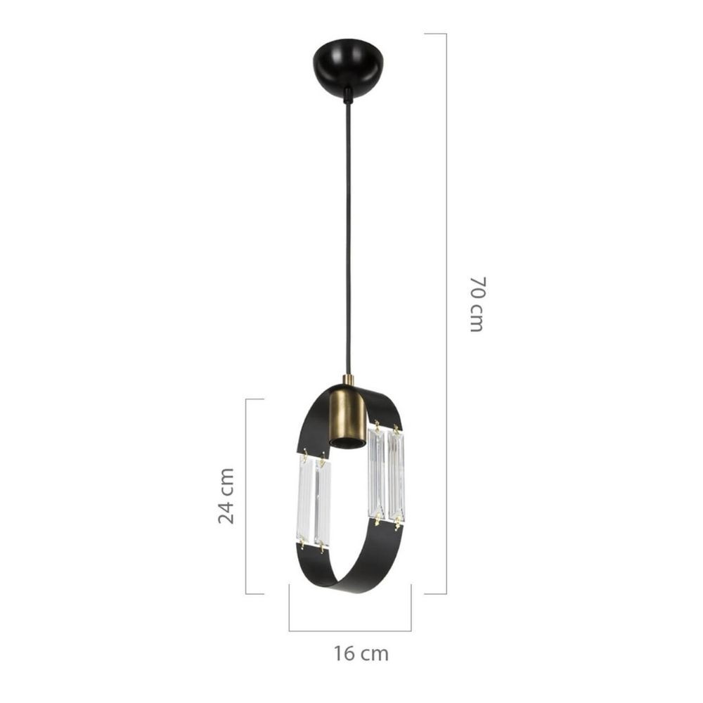 Lampada a sospensione Nova ASZ1136 pendente nero