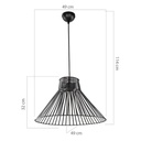 Lampada a sospensione Panama MDL4135 filo metallico nero