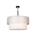 Lampada a sospensione Polo MDL2749 in tessuto grigio