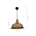 Lampada a sospensione Tampa ASZ1343 con diffusore bronzo