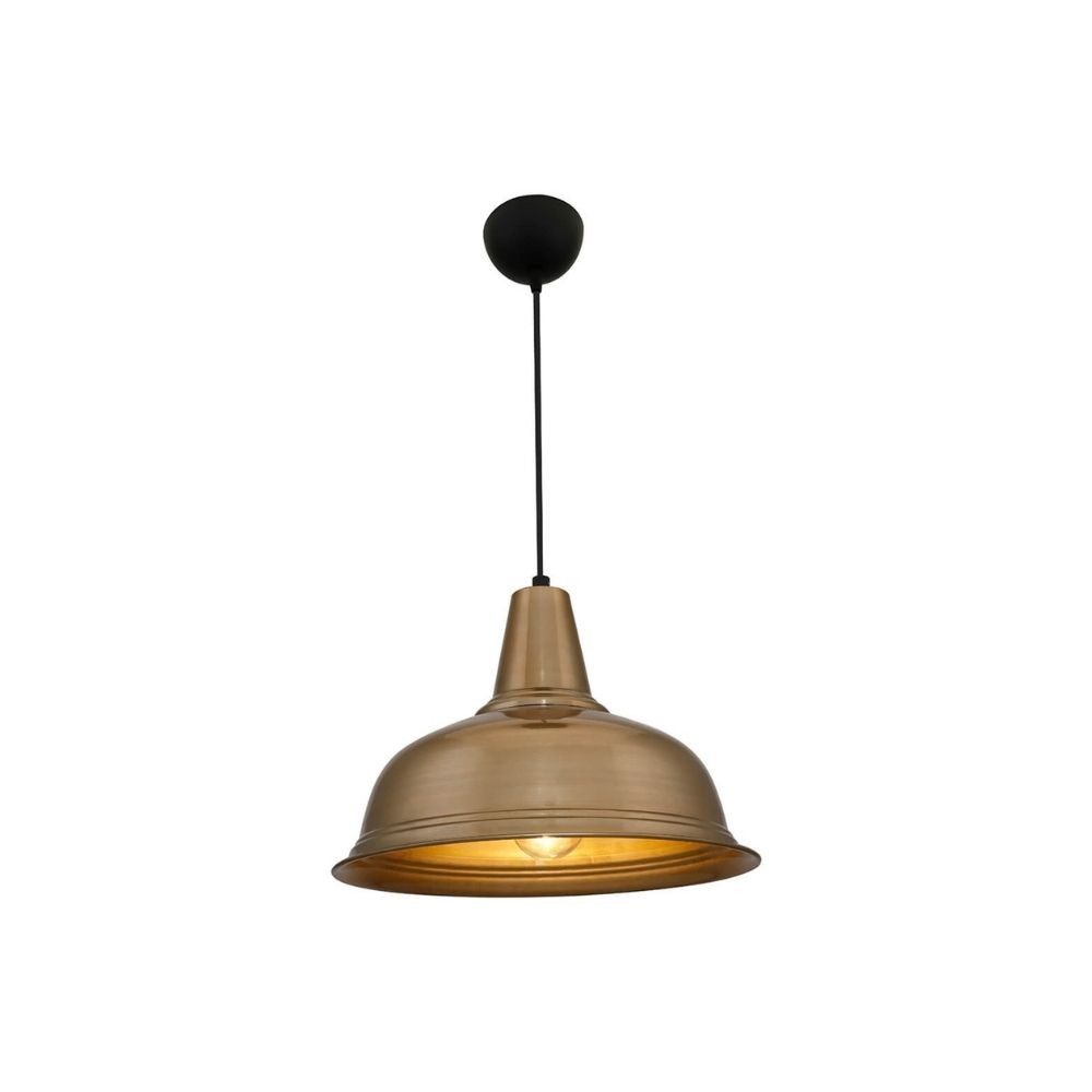 Lampada a sospensione Tampa ASZ1343 con diffusore bronzo
