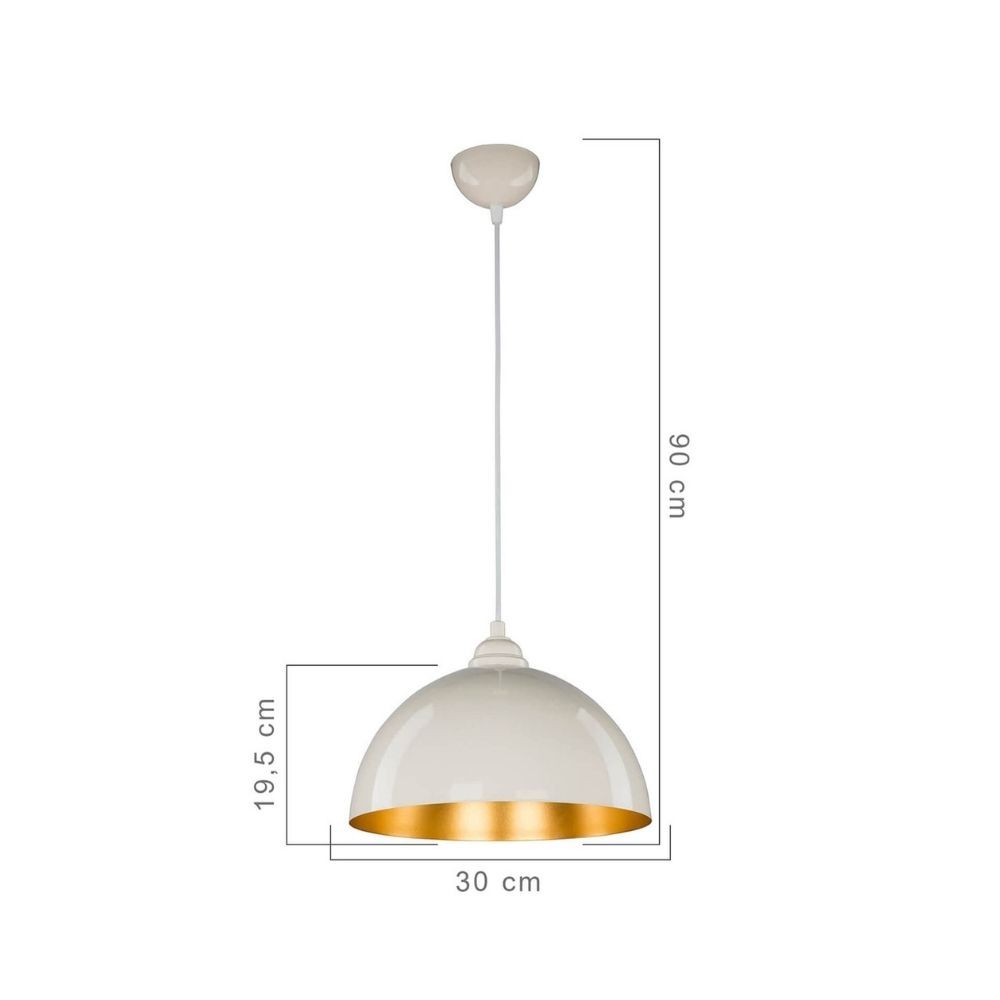 Lampada a sospensione Topak ASZ0948 in metallo bianco