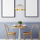 Lampada a sospensione Topak ASZ0948 in metallo bianco