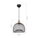 Lampada a sospensione metallo traforato nero Arenda MDL4323