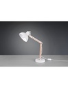 Lampada da Tavolo Kimi Legno E Paralume Bianco Trio Lighting