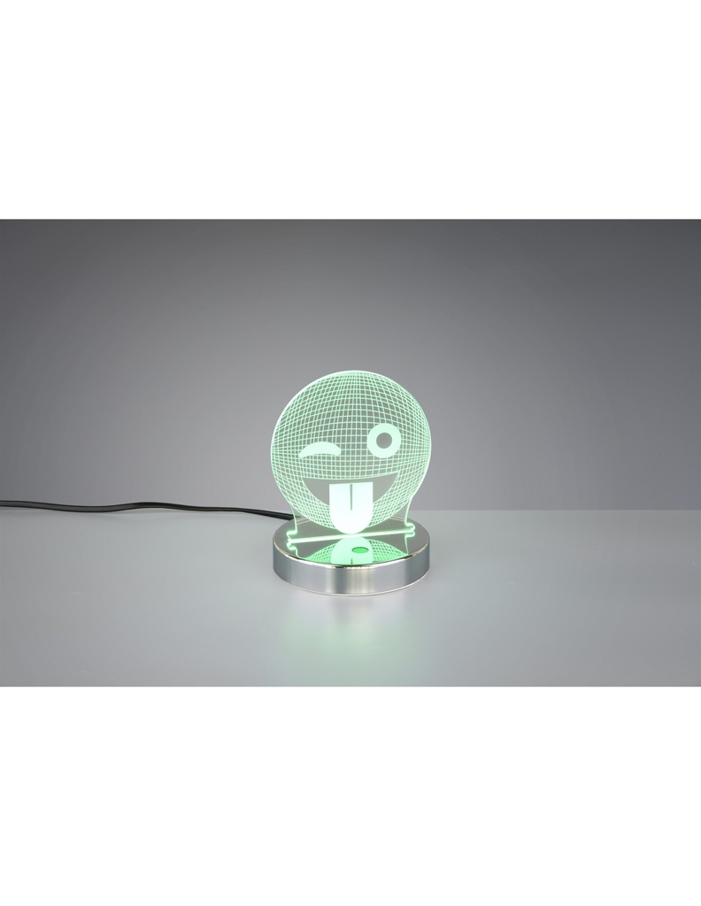 Lampada da Tavolo Smiley Led Dimmerabile RGB H15 cm Trio Lighting