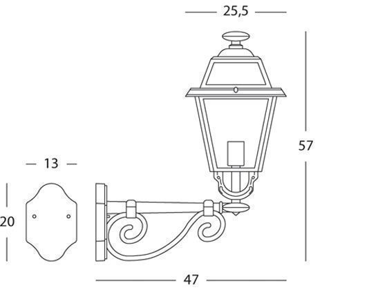 Lampada da esterno in alluminio pressofuso con diffusori in vetro trasparente grafite
