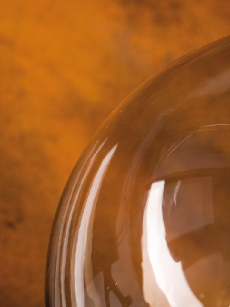 Lampada da esterno in termoplastico con sfera fumé Ø 25cm nero