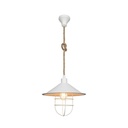 Lampada da soffitto Bulut ASZ0631 metallo bianco e corda iuta