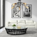 Lampada da soffitto a 5 luci Sardala MDL3843 metallo intrecciato