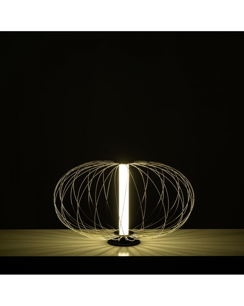Lampada da tavolo LED in metallo oro Mizar STS