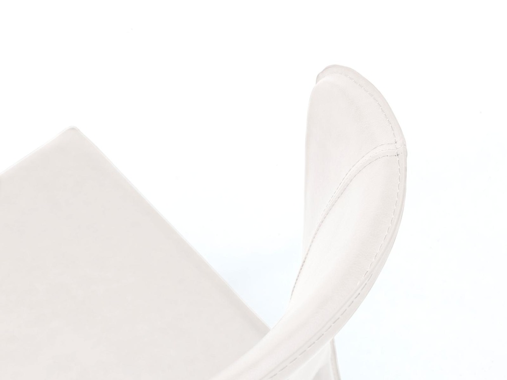 4x Sedia in similcuoio e seduta bianca 49x56x82h cm