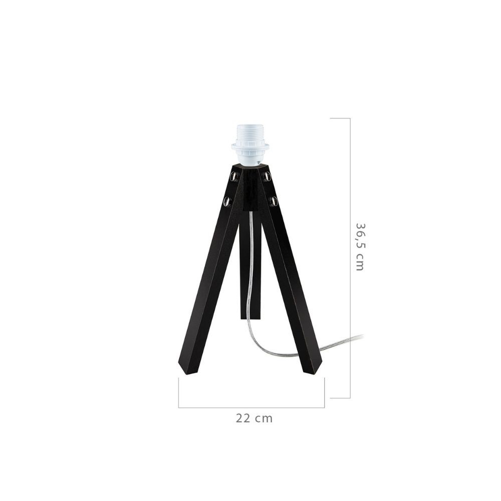 Lampada da tavolo treppiede Deco MDL3042 legno nero