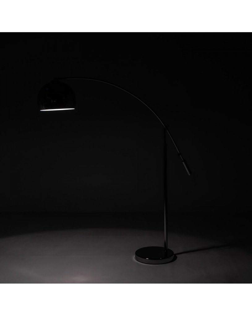 Lampada da terra Manhattan in metallo grigio STS