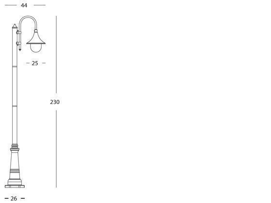 Lampada da terra in alluminio pressofuso con diffusore trasparente nero