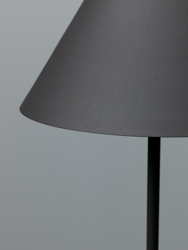 Lampada da terra in metallo nero D40xD40x156h cm