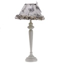 Vintage cream metal lamp 30h68 cm with gray bow