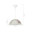 Lampada per cameretta Mufi MDL4164 vetro bianco con disegni