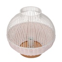 White rattan lamp with cmø30,5h29,5 base