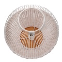 White rattan lamp with cmø30,5h29,5 base