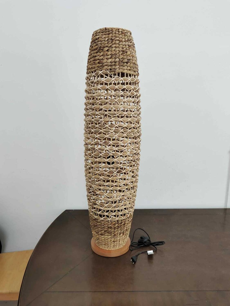 Natural rattan floor lamp with ø31h119,5 cm base