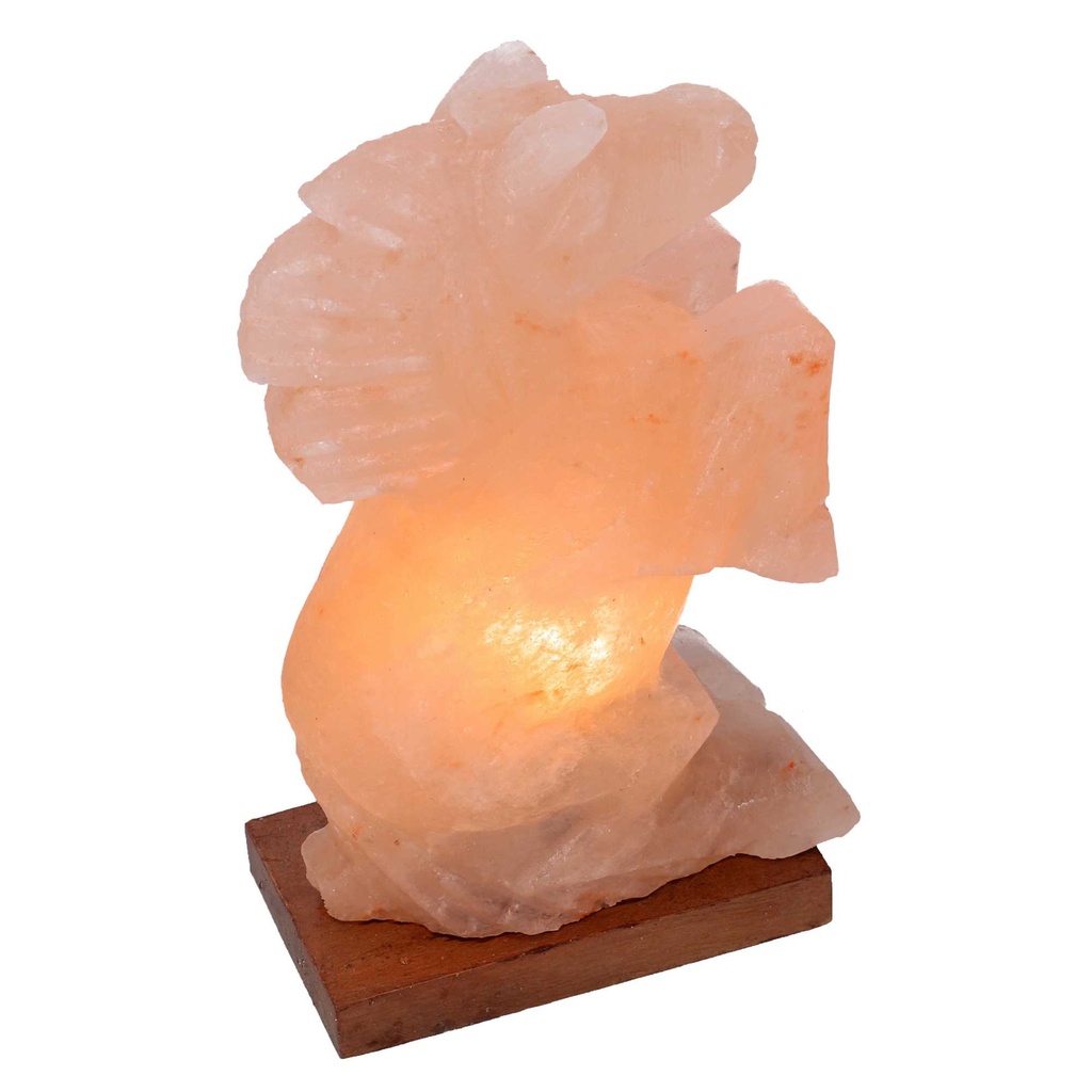 Lampada sale base legno cavallo con attacco cm 15x8h30