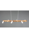 Lampadario Isola Legno 6 Spot Bianco Cilindrici Orientabili Marley Trio Lighting