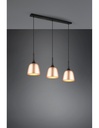 Lampadario Lineare 3 Pendel Sospesi Ottone Chiron Trio Lighting