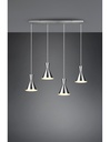 Lampadario Lineare Enzo 4xE27 Nichel Opaco Trio Lighting